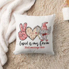 Cupid ist mein Personalisiertes Gnome-Valentinin Kissen