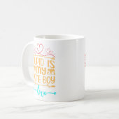 Cupid ist mein Zuhause Boy Glossy Trendy Valentine Kaffeetasse (Vorderseite Links)
