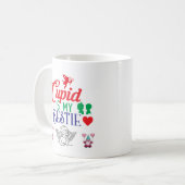 Cupid ist meine Bestie Romantische Valentinertrend Kaffeetasse (Vorderseite Links)