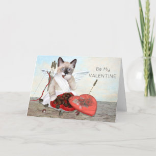 Cupid Kitten Grußkarte Feiertagskarte