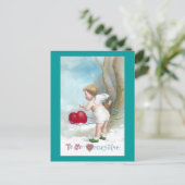 Cupid leitet Herz, wohin zu gehen Postkarte (Stehend Vorderseite)