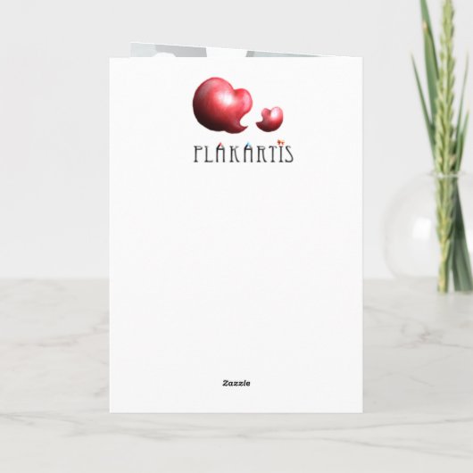 Cupid Lemur with Arrows of Love – Sweet Romantic Karte (Rückseite)