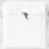 Cupid-Liebe-Silhouette Runder Aufkleber (Tasche)