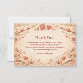 Cupid Love Letters Valentine Party Dankeskarte (Vorderseite)