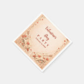 Cupid Love Letters Valentine Party Serviette (Ecke)