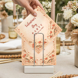 Cupid Love Letters Valentine Party Serviette