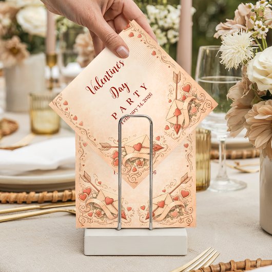 Cupid Love Letters Valentine Party Serviette