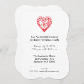 Cupid Mailing Valentine Vintages Herz Einladung (Vorne/Hinten)