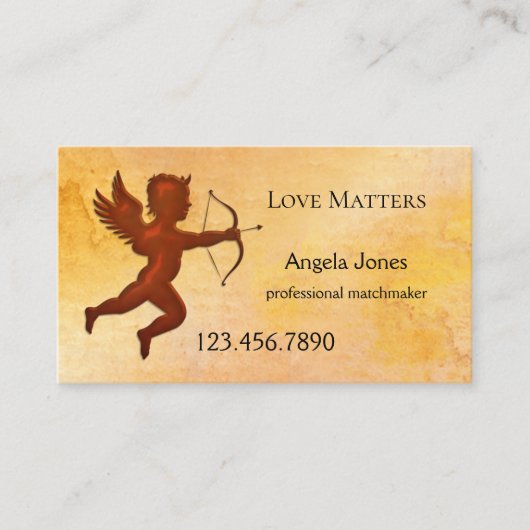 Cupid Matchmaker Termin Business Card (Vorderseite)