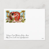 Cupid Mending Broken Heart Feiertagspostkarte (Rückseite)