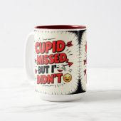 Cupid missed, but I didn't  Zweifarbige Tasse (Vorderseite Links)