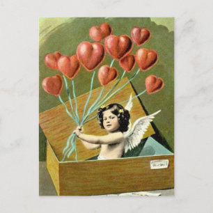 Cupid mit Heart Bouquet Postkarte