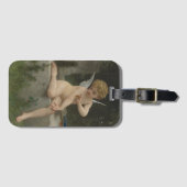 Cupid mit Schmetterling (von Bouguereau) Gepäckanhänger (Vorderseite (Horizontal))