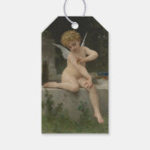 Cupid mit Schmetterling (von Bouguereau) Geschenkanhänger (Vorderseite)