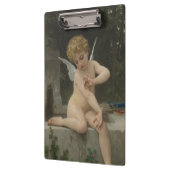 Cupid mit Schmetterling (von Bouguereau) Klemmbrett (Links)