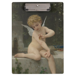 Cupid mit Schmetterling (von Bouguereau) Klemmbrett