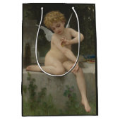 Cupid mit Schmetterling (von Bouguereau) Mittlere Geschenktüte (Vorderseite)