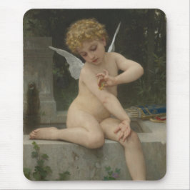 Cupid mit Schmetterling (von Bouguereau) Mousepad