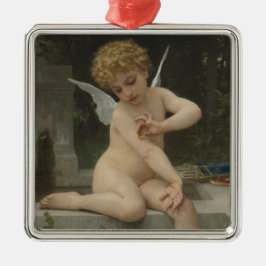 Cupid mit Schmetterling (von Bouguereau) Ornament Aus Metall
