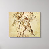 Cupid mit Violine von Domenico Campagnola Leinwanddruck (Vorderseite)