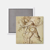 Cupid mit Violine von Domenico Campagnola Magnet (Vorderseite/Rückseite)