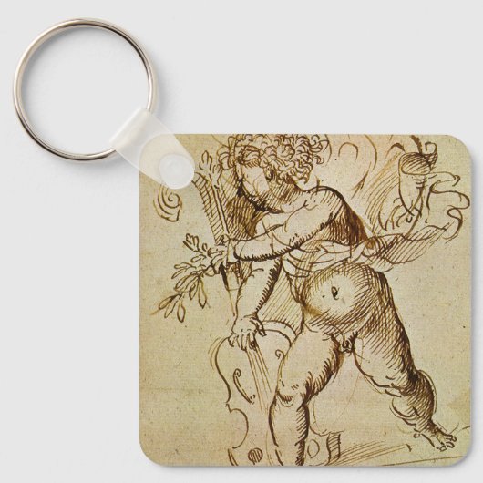 Cupid mit Violine von Domenico Campagnola Schlüsselanhänger (Vorderseite)