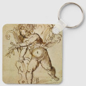 Cupid mit Violine von Domenico Campagnola Schlüsselanhänger (Rückseite)