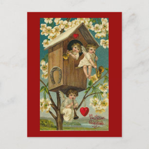 Cupid Musicians in A Treehouse Postkarte