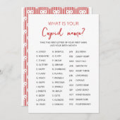 Cupid Name Game Valentine's Day Party Einladung (Vorne/Hinten)