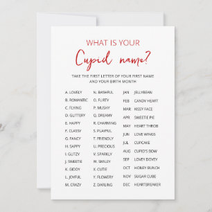 Cupid Name Game Valentine's Day Party Einladung