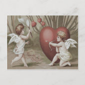 Cupid Net Heart Bow Arrow Postkarte (Vorderseite)