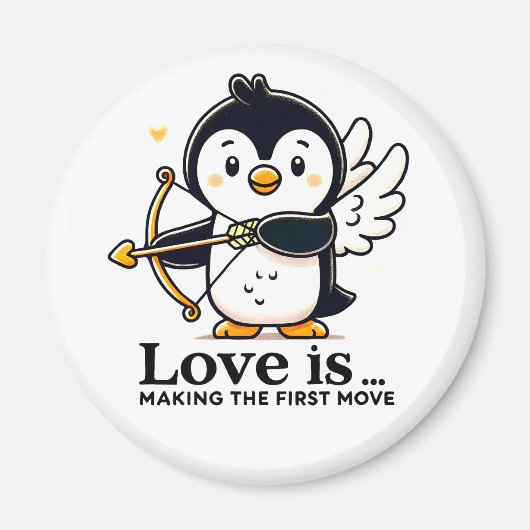 Cupid Penguin Magnet (Vorne)