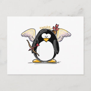 Cupid Penguin Postkarte