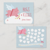 Cupid Pig Activity Klasse Valentine Mitteilungskarte (Vorne/Hinten)
