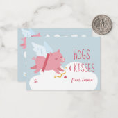 Cupid Pig Activity Klasse Valentine Mitteilungskarte (Vorderseite/Rückseite Beispiel)