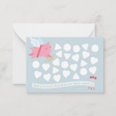 Cupid Pig Activity Klasse Valentine Mitteilungskarte (Rückseite)