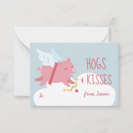 Cupid Pig Activity Klasse Valentine Mitteilungskarte