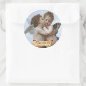 Cupid & Psyche Pre-Raphaelite Buchzeichen Runder Aufkleber (Tasche)
