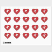 Cupid Red Heart Sticker (Blatt)