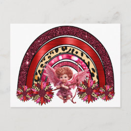 Cupid Regenbogenvalentin's Day Liebe Bogen Pfeil L Postkarte