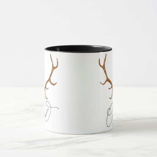 Cupid Reindeer Antlers Weihnachten Tasse (Zentrum)