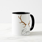 Cupid Reindeer Antlers Weihnachten Tasse (VorderseiteRechts)