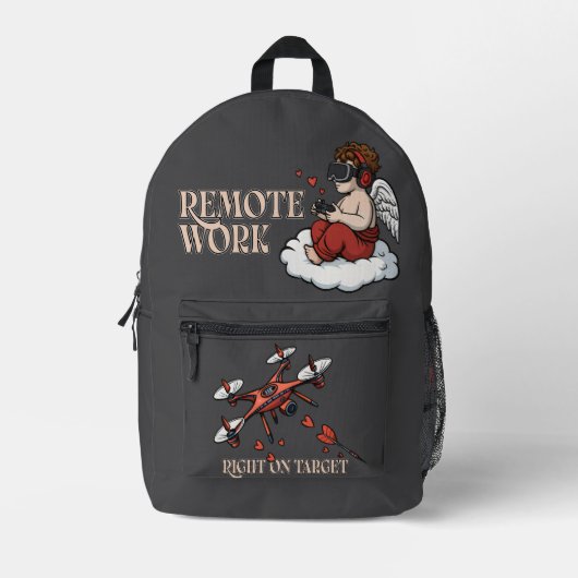 Cupid Remote Work, Valentine’s Day Bedruckter Rucksack (Vorderseite)