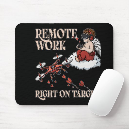 Cupid Remote Work, Valentine’s Day Mousepad (Mit Mouse)