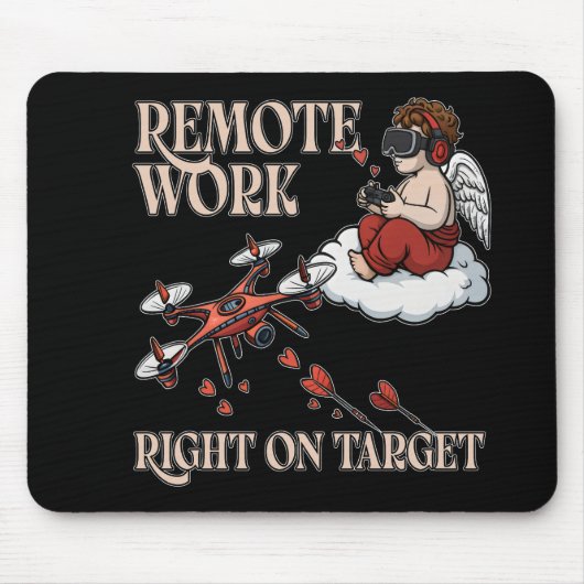 Cupid Remote Work, Valentine’s Day Mousepad (Vorne)