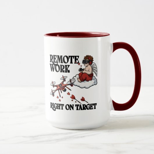 Cupid Remote Work, Valentine’s Day Tasse (Rechts)