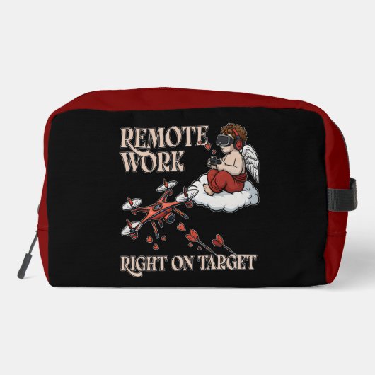 Cupid Remote Work, Valentine’s Day Waschbeutel (Rückseite)