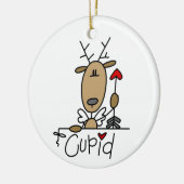 Cupid Rentier Weihnachtsgeschenke und Geschenke Keramikornament (Links)
