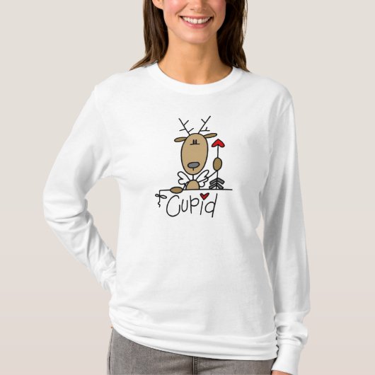 Cupid Rentier Weihnachtsgeschenke und Geschenke T-Shirt (Vorderseite)