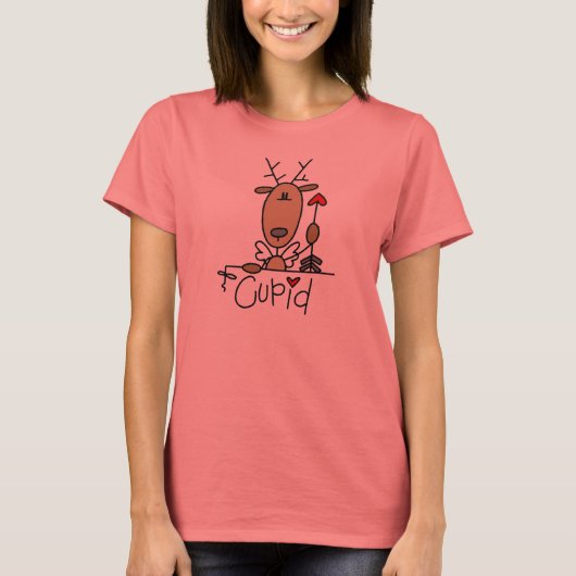 Cupid Rentier Weihnachtsgeschenke und Geschenke T-Shirt (Vorderseite)